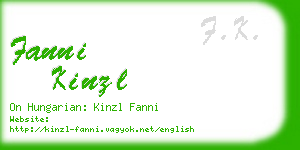 fanni kinzl business card